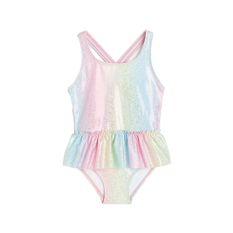 Flounce Trimmed Swimsuit