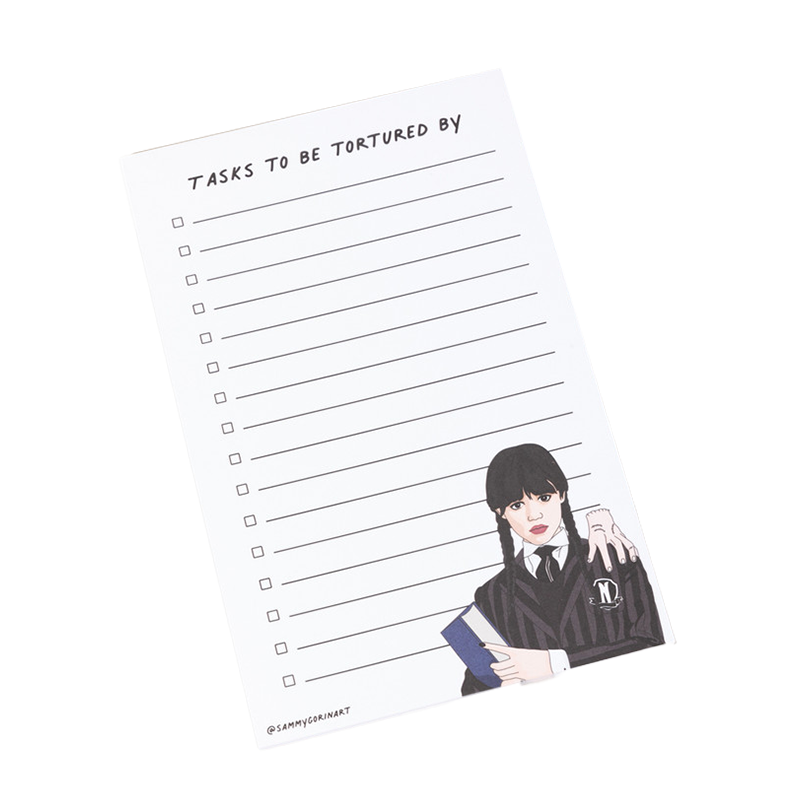 Wednesday Addams Tasks to be Tortured by Notepad