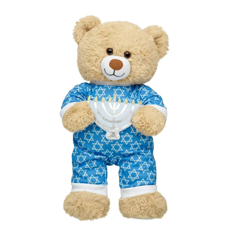 Cuddly Brown Teddy Bear Hanukkah Gift Set